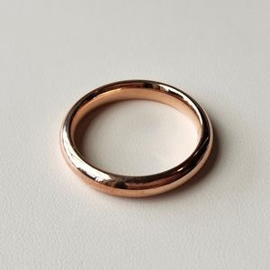 Rose Gold Steel by Design Band Ring